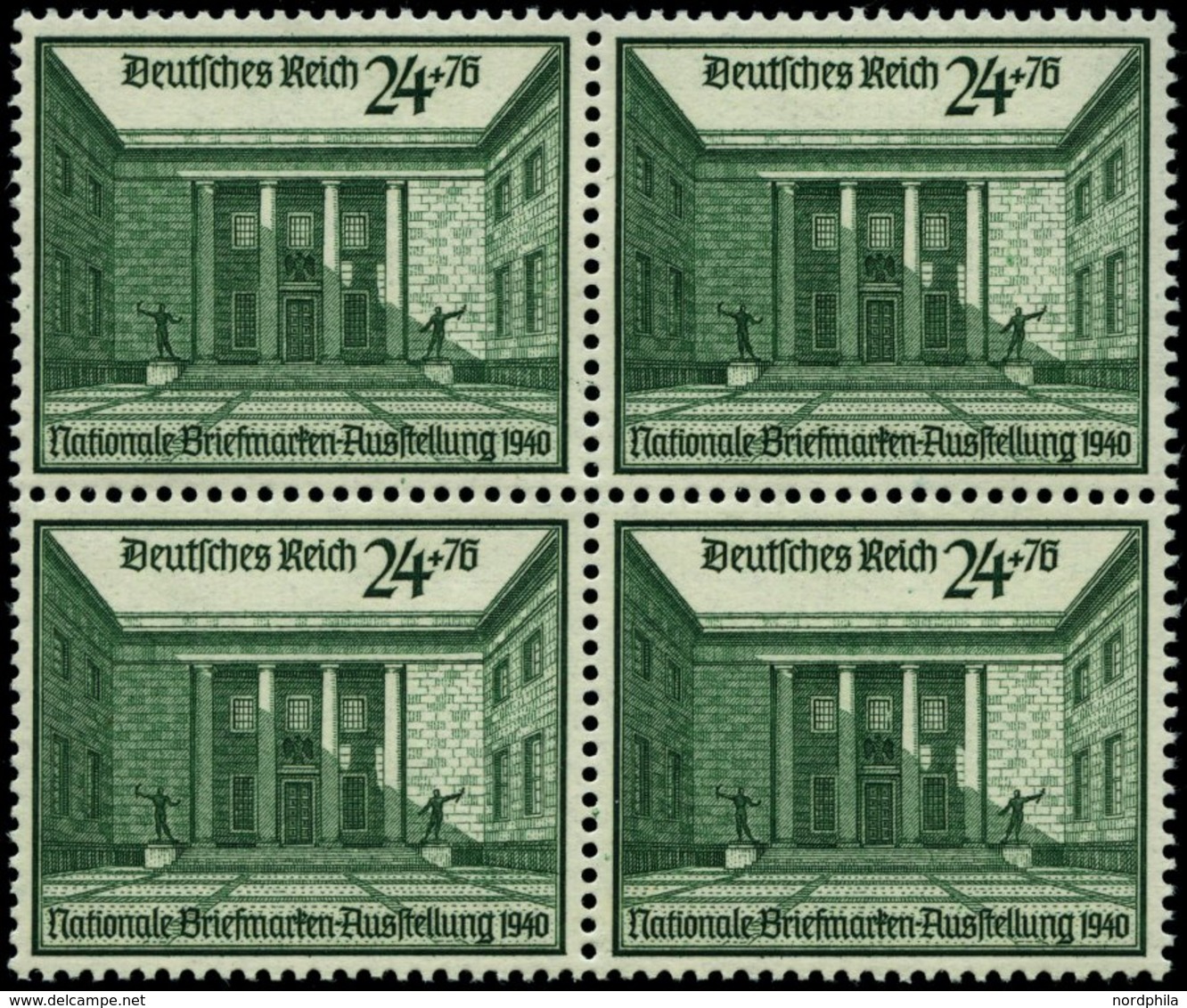 Dt. Reich 743 VB **, 1940, 24 Pf. Briefmarkenausstellung Im Viererblock, Pracht, Mi. 144.- - Andere & Zonder Classificatie