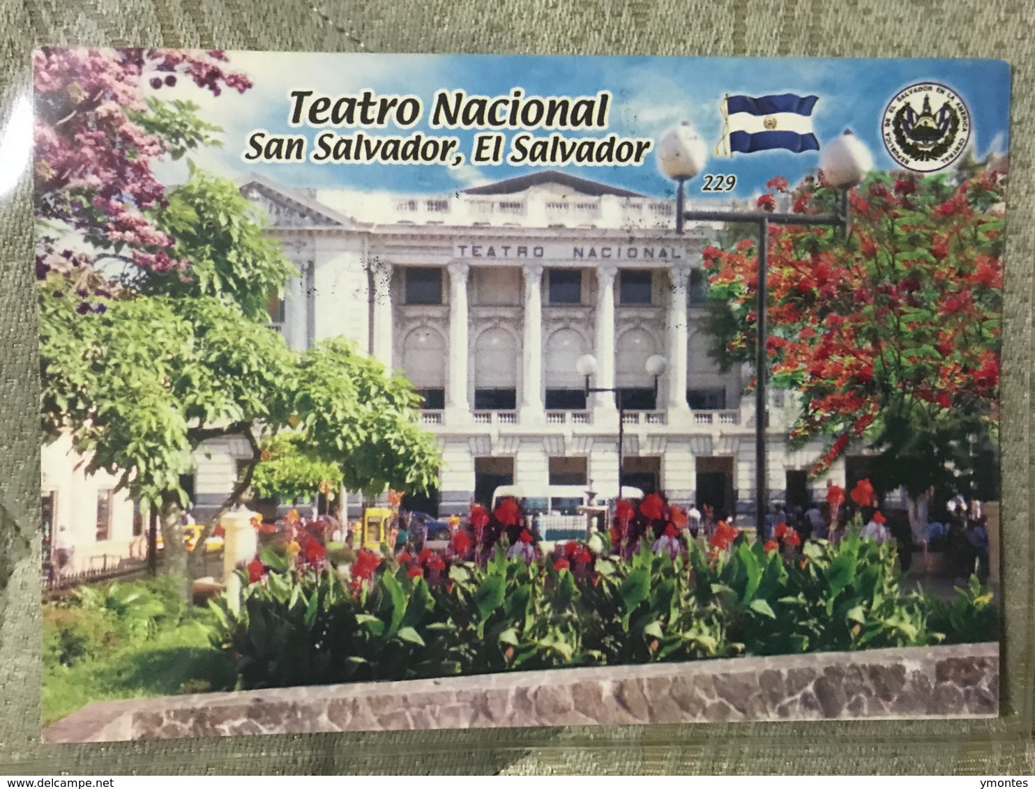 Circulated Postcard,Building ( Judaica , Jew , Juifs , 60 Anniversary Israel Stamps ) - El Salvador
