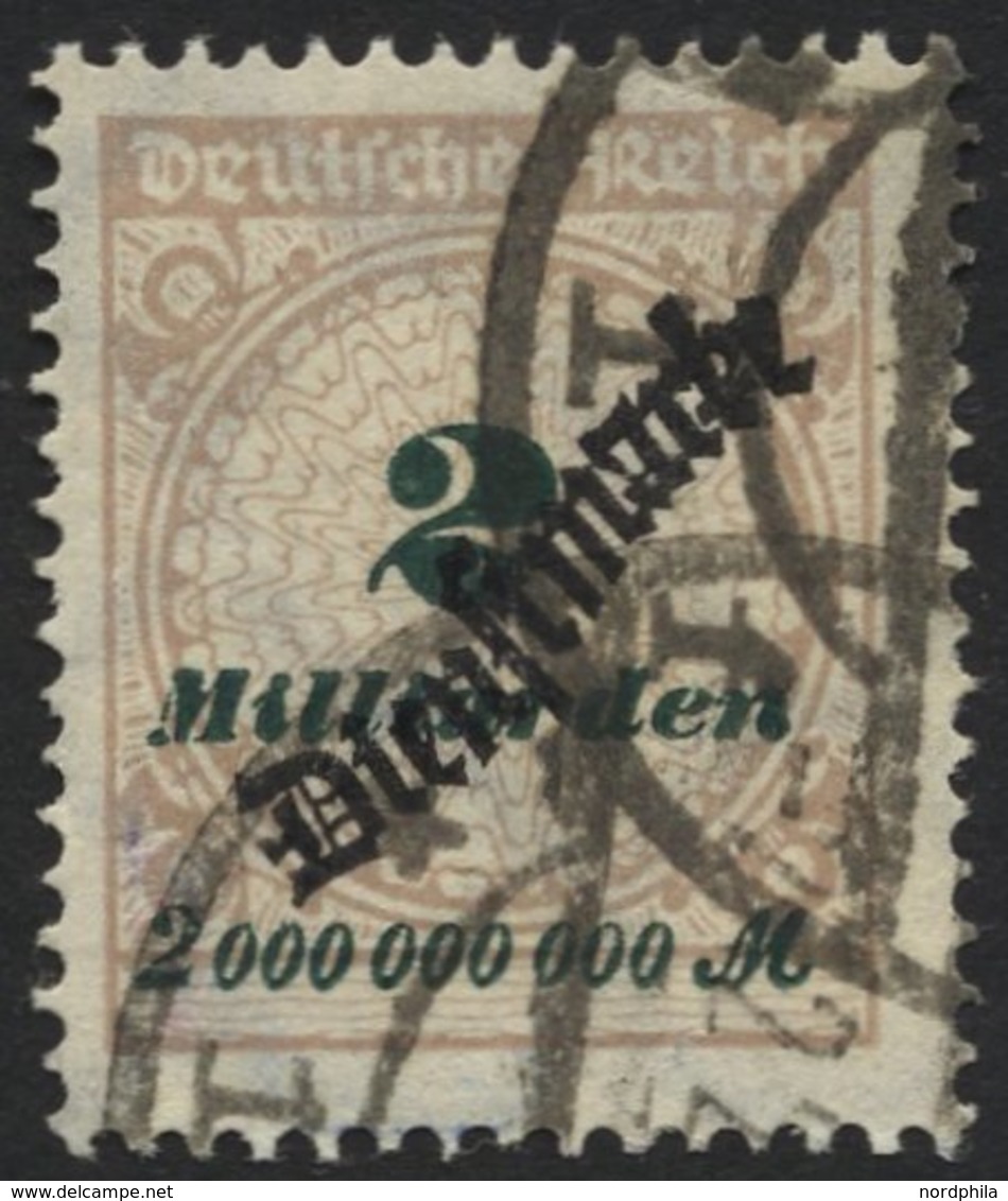 DIENSTMARKEN D 84 O, 1923, 2 Mrd. M. Mattsiena/schwarzgrün, Pracht, Gepr. Peschl, Mi. 150.- - Dienstzegels