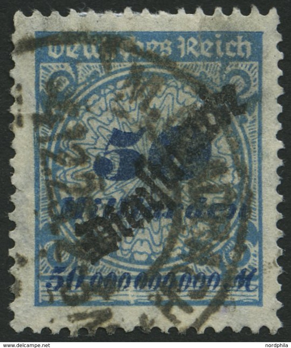 DIENSTMARKEN D 88 O, 1923, 50 Mrd. M. Kobaltblau, Feinst (kleine Zahnmängel), Gepr. Winkler, Mi. 260.- - Dienstzegels
