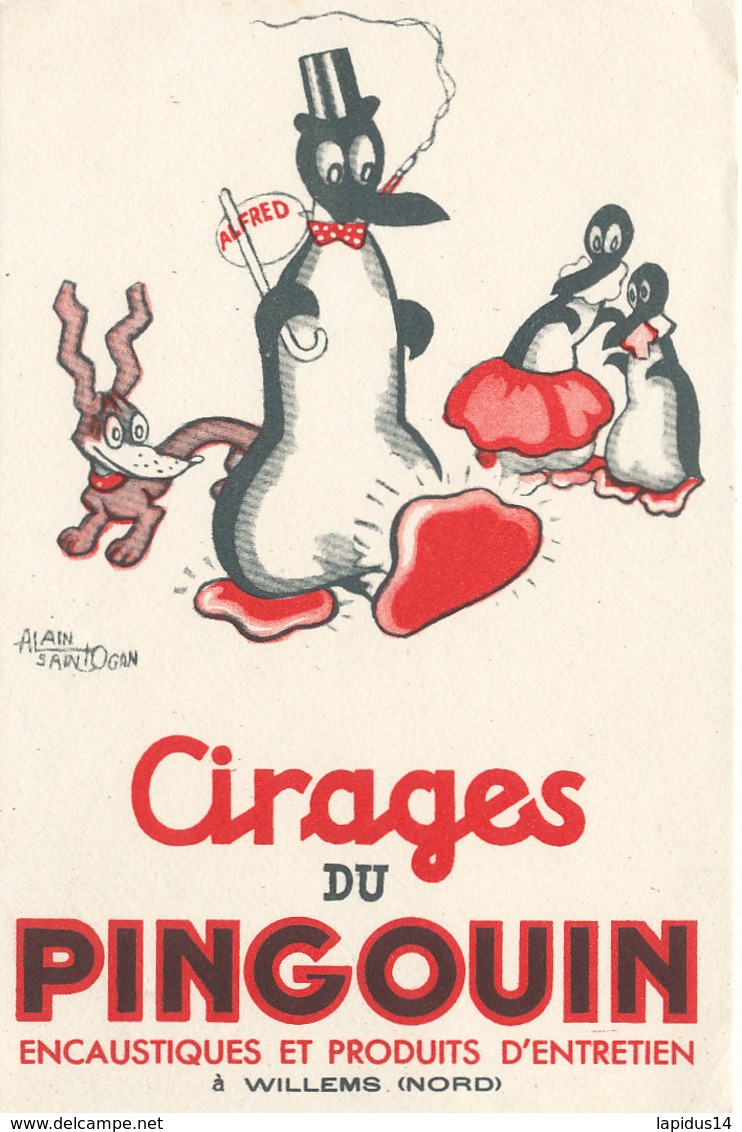 BU 1569 -/  BUVARD   CIRAGES DU PINGOUIN  WILLEMS  (NORD) - Produits Ménagers