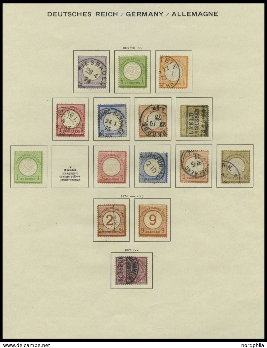 SAMMLUNGEN O, 1872-1922, Alter, Fast Nur Gestempelter Sammlungsteil Dt. Reich Mit Einigen Besseren Werten In Stark Unter - Used Stamps