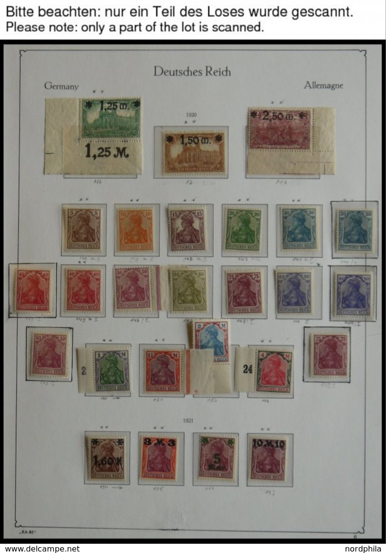 SAMMLUNGEN 98-337 **, 1919-23, Inflation: Postfrischer Kompletter Sammlungsteil Auf KA-BE Seiten, Incl. Mi.Nr. 331a **,  - Used Stamps