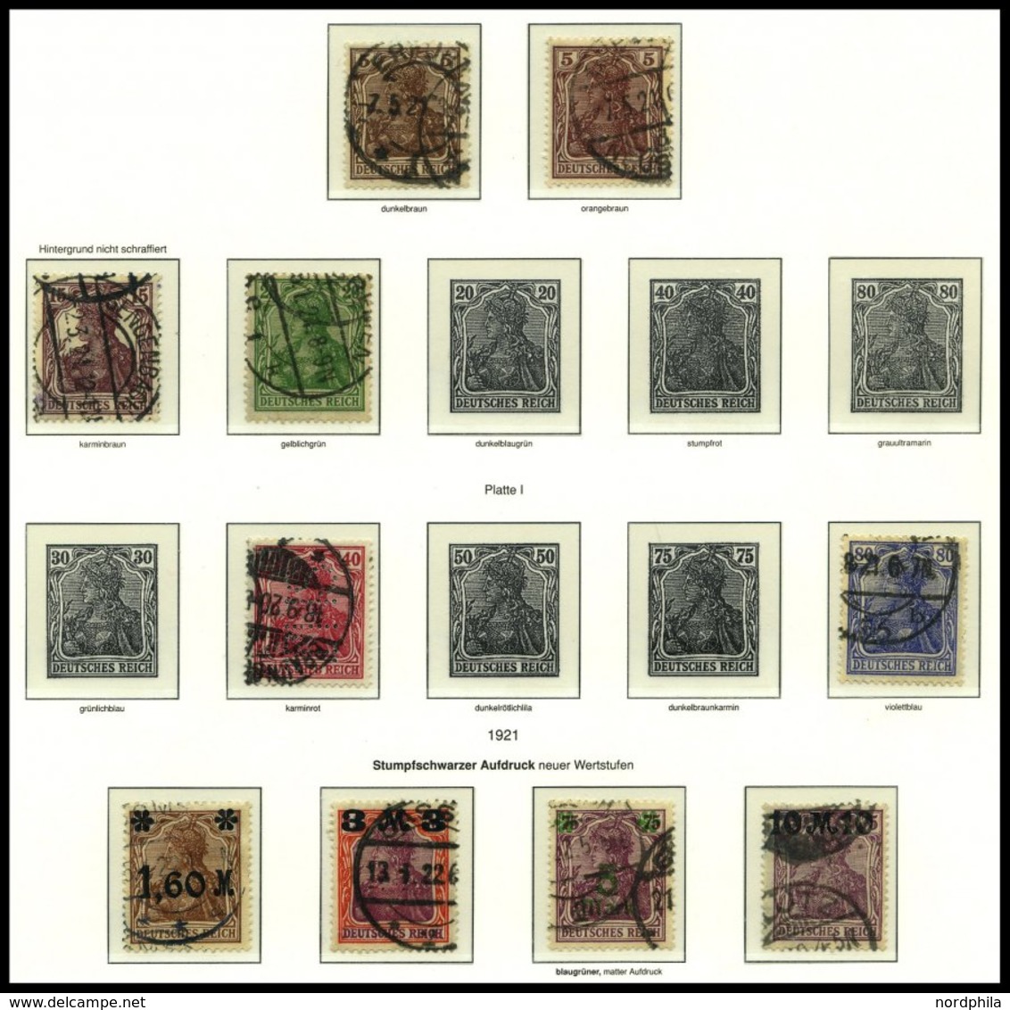 SAMMLUNGEN O, 1919-23, Gestempelte Saubere Sammlung Inflation Mit Mittleren Werten Auf Leuchtturm Falzlosseiten, Feinst/ - Gebruikt