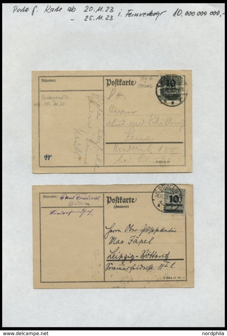 SAMMLUNGEN Interressante Briefsammlung Inflation, Meist Nach Portostufen Gesammelt, Insgesamt über 200 Verschiedene Bele - Used Stamps