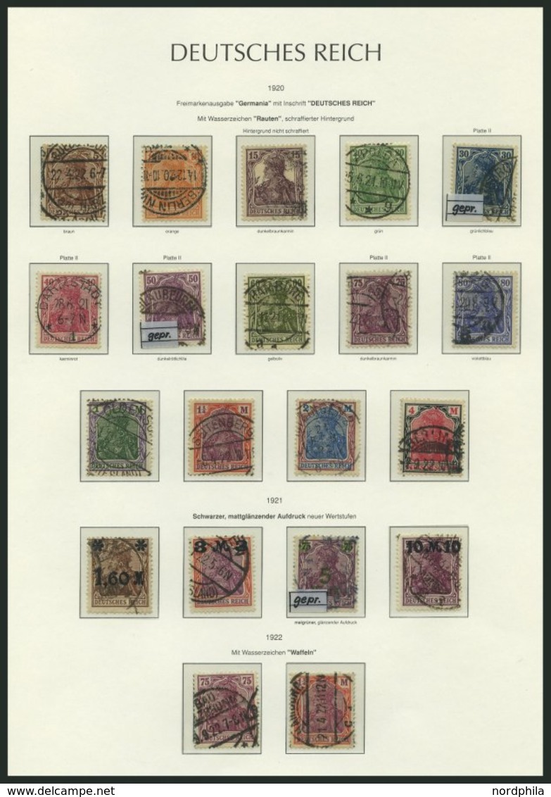 SAMMLUNGEN, LOTS O, BRIEF, Saubere Gestempelte Sammlung Inflation Von 1919-22 Im Neuwertigen Leuchtturm Falzlosalbum, Mi - Gebruikt