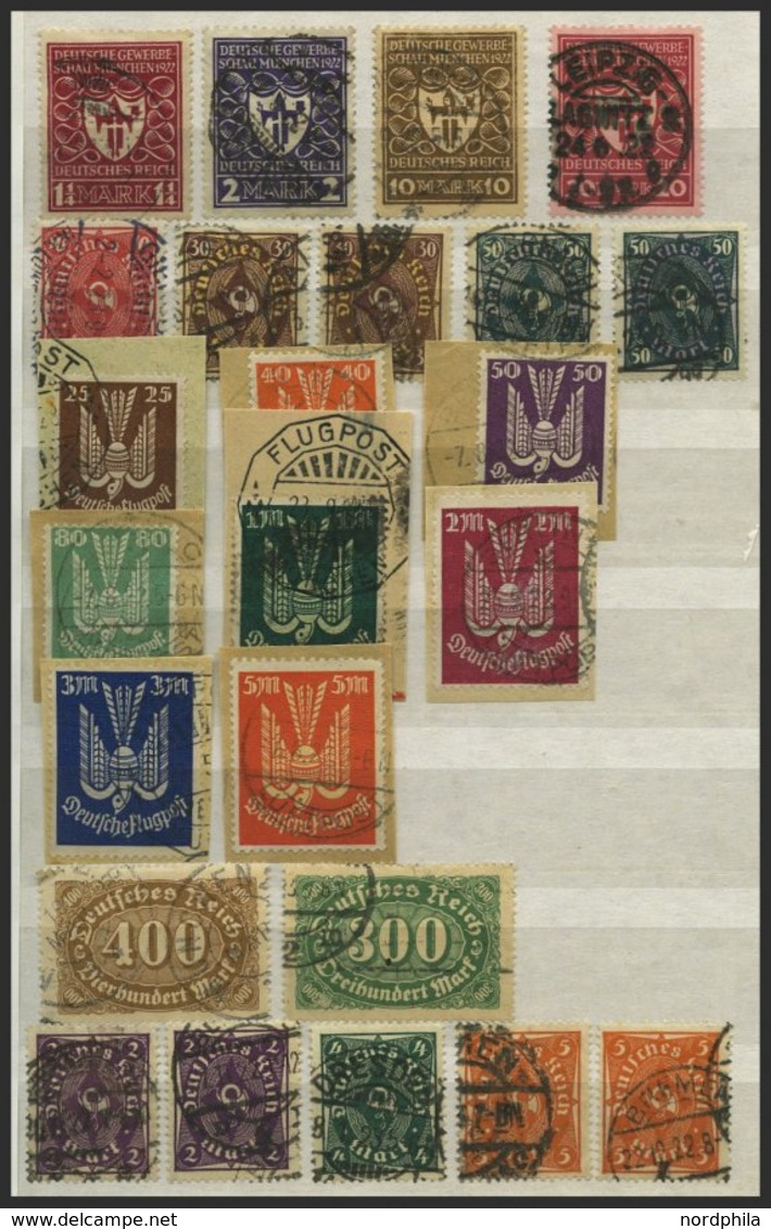 SAMMLUNGEN A. 99-337 O,BrfStk , 1916-23, Gestempelte Sammlung Von 217 Verschiedenen Meist Kleineren Werten Inflation Im  - Gebruikt