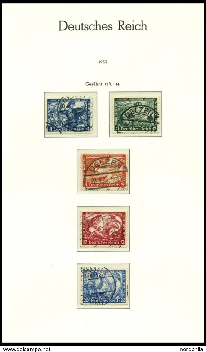 SAMMLUNGEN O, 1932-45, Bis Auf Chicagofahrt Und Block 2 Und 3 Saubere Komplette Gestempelte Sammlung Im Leuchtturm Falzl - Used Stamps