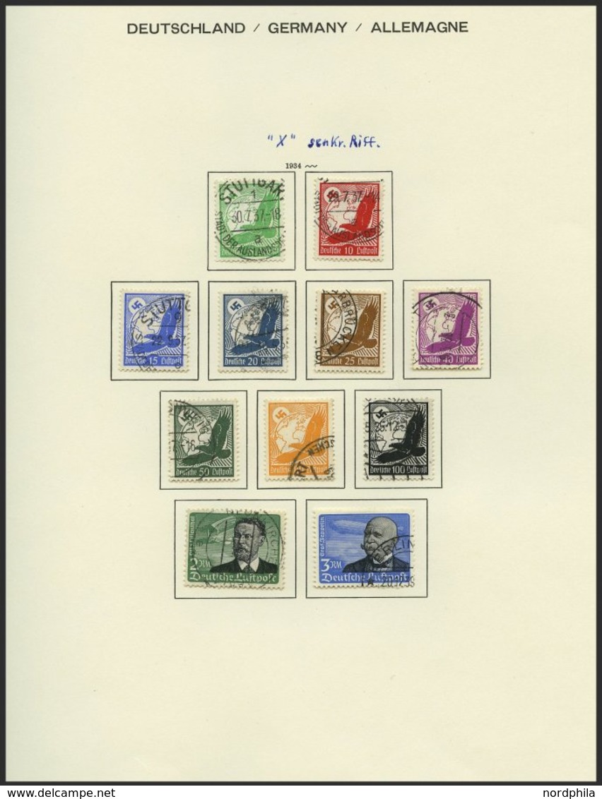 SAMMLUNGEN, LOTS O, Gestempelte Sammlung Dt. Reich Von 1933-45 Auf Schaubekseiten, Bis Auf Mi.Nr. 496-98, Bl. 2,3 Und Nr - Used Stamps