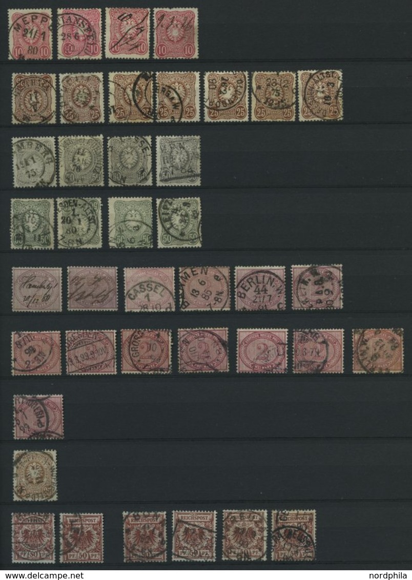 LOTS O, 1875-1890, Kleines Lot Von 40 Mittleren Werten, Dabei Bessere Farben Und Stempel, Meist Pracht - Used Stamps