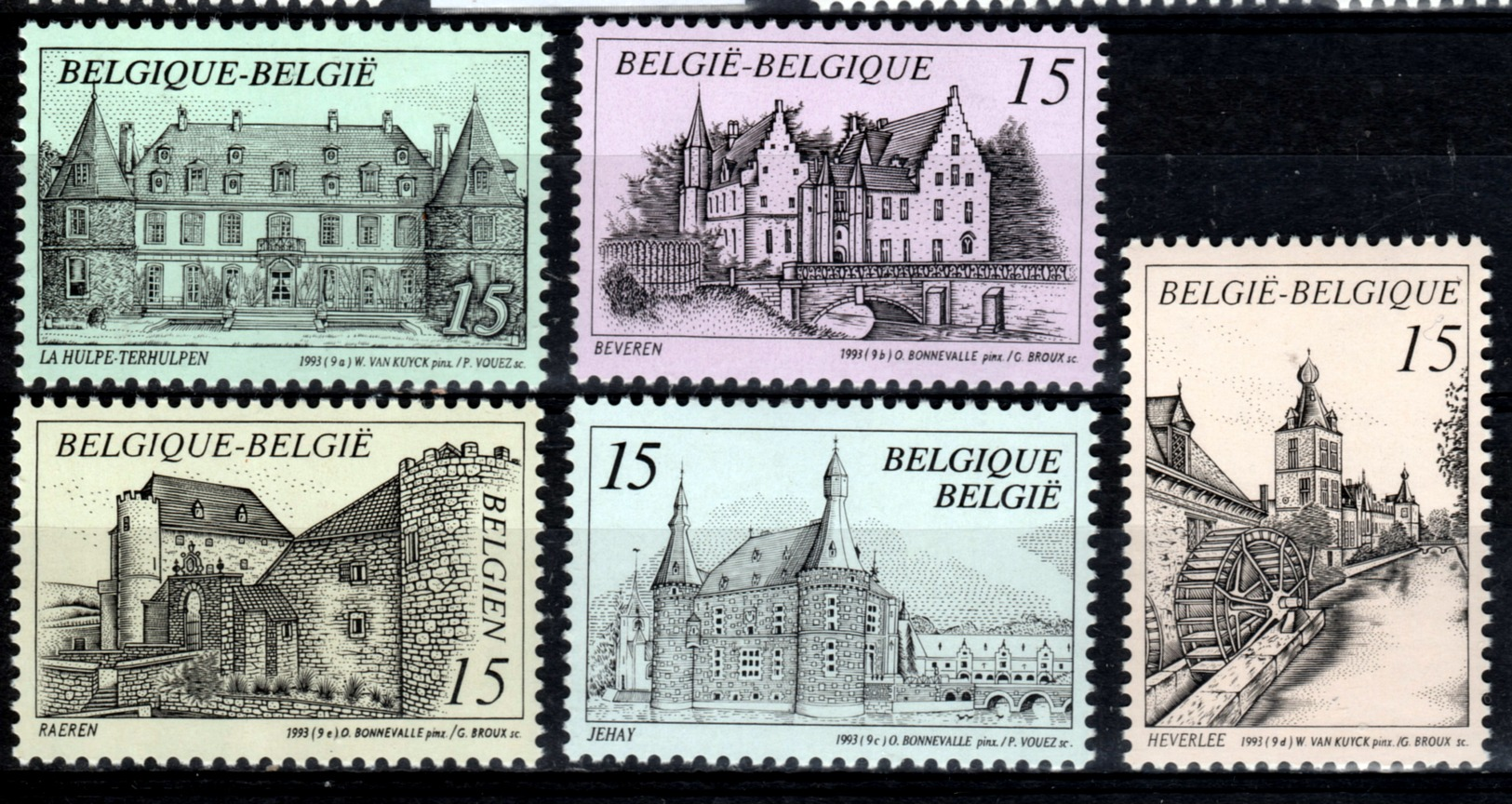 Belgique - Timbres De 1993 COB 2512 / 2516 XX Tourisme - Neufs