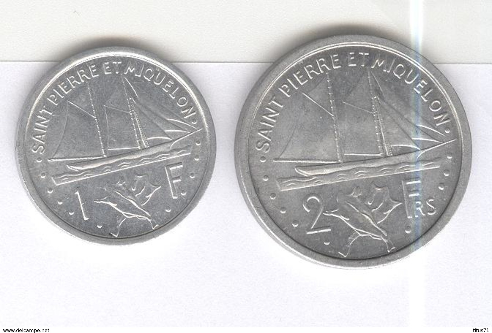 Lot 1 Et 2 Francs Saint Pierre Et Miquelon 1948 SUP - Autres & Non Classés