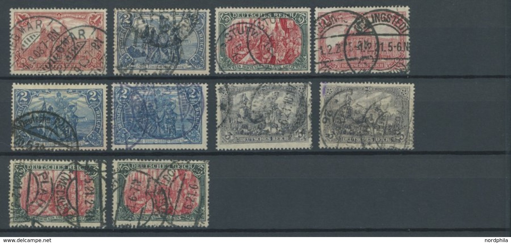 LOTS O, 1900-1919, Gestempelte Partie Germania Und Markwerte, Meist Prachterhaltung, Mi. über 350.- - Usati