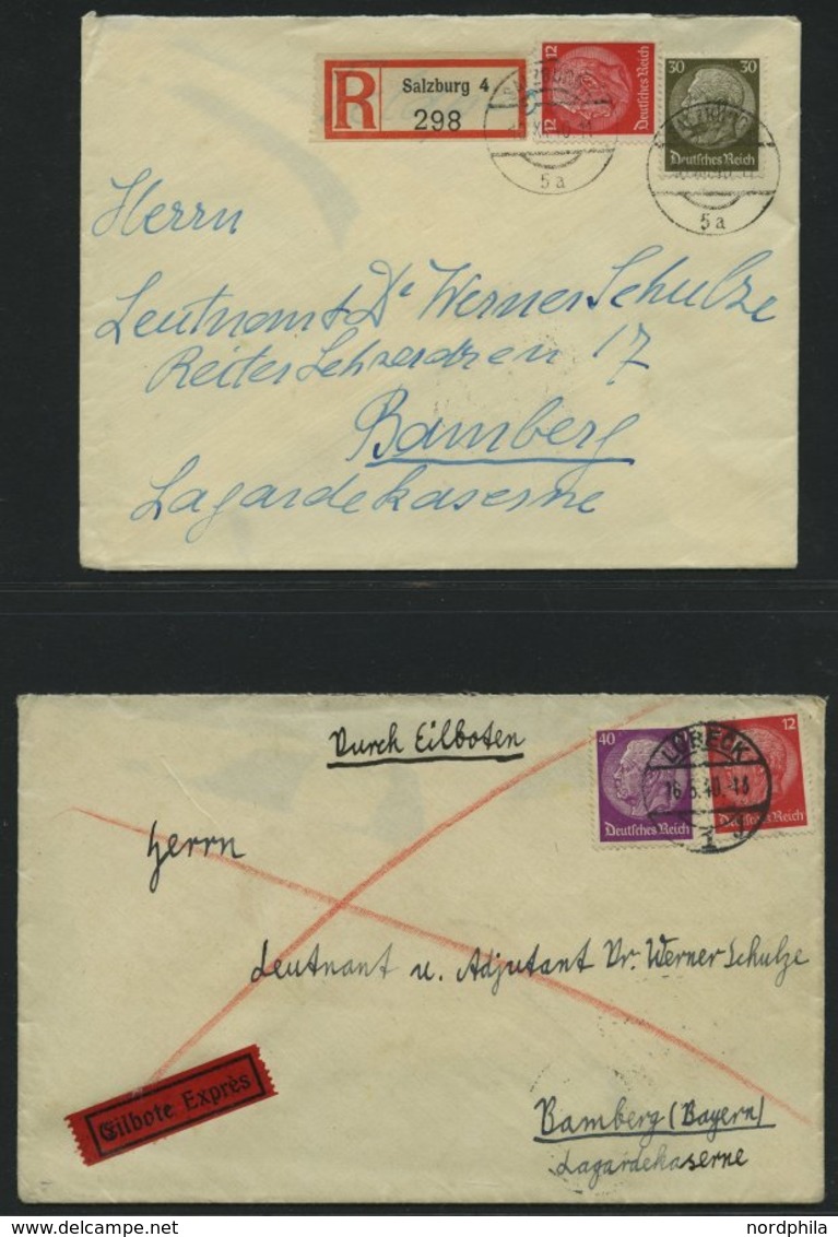 LOTS 1933-41, 34 Belege Mit Verschiedenen Hindenburg-Frankaturen, Meist Prachterhaltung - Usati