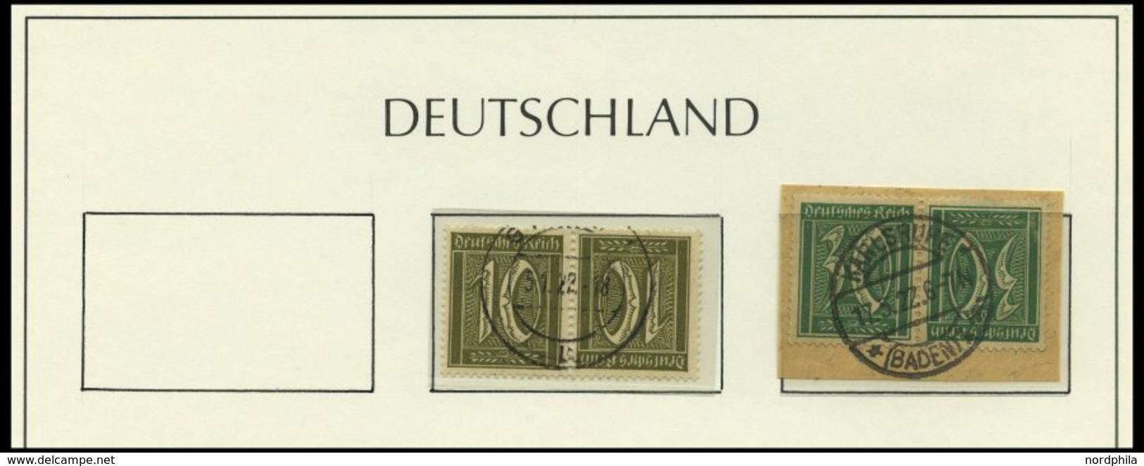 ZUSAMMENDRUCKE a. W 5-KZ 19 o, 1921-33, gestempelte Partie verschiedener Zusammendrucke auf Leuchtturmseiten, mit einige