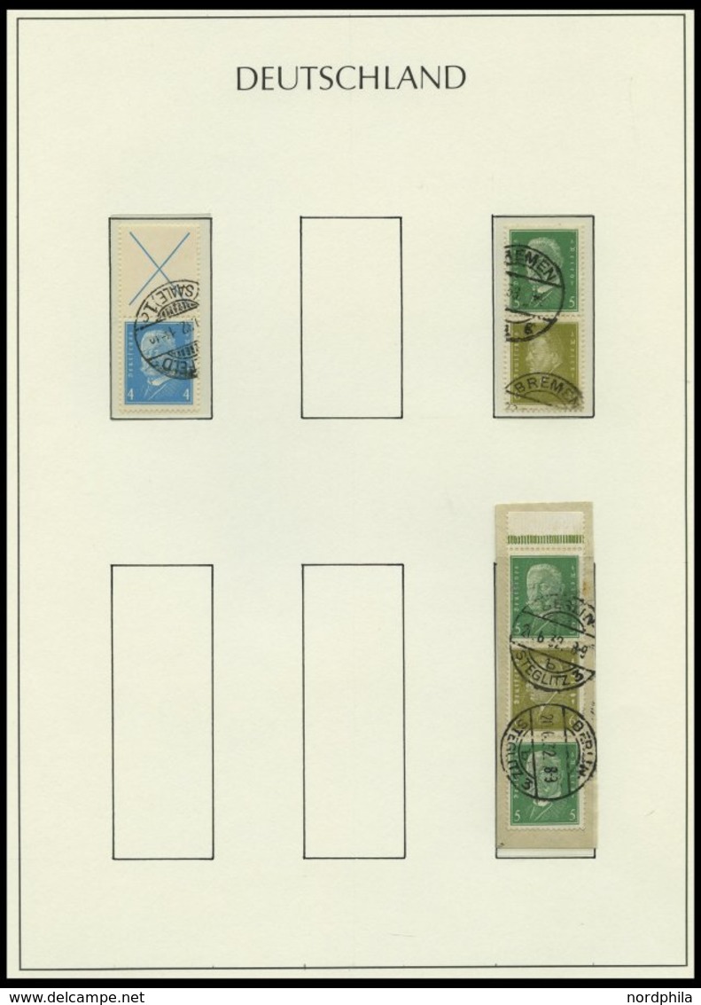 ZUSAMMENDRUCKE a. W 5-KZ 19 o, 1921-33, gestempelte Partie verschiedener Zusammendrucke auf Leuchtturmseiten, mit einige