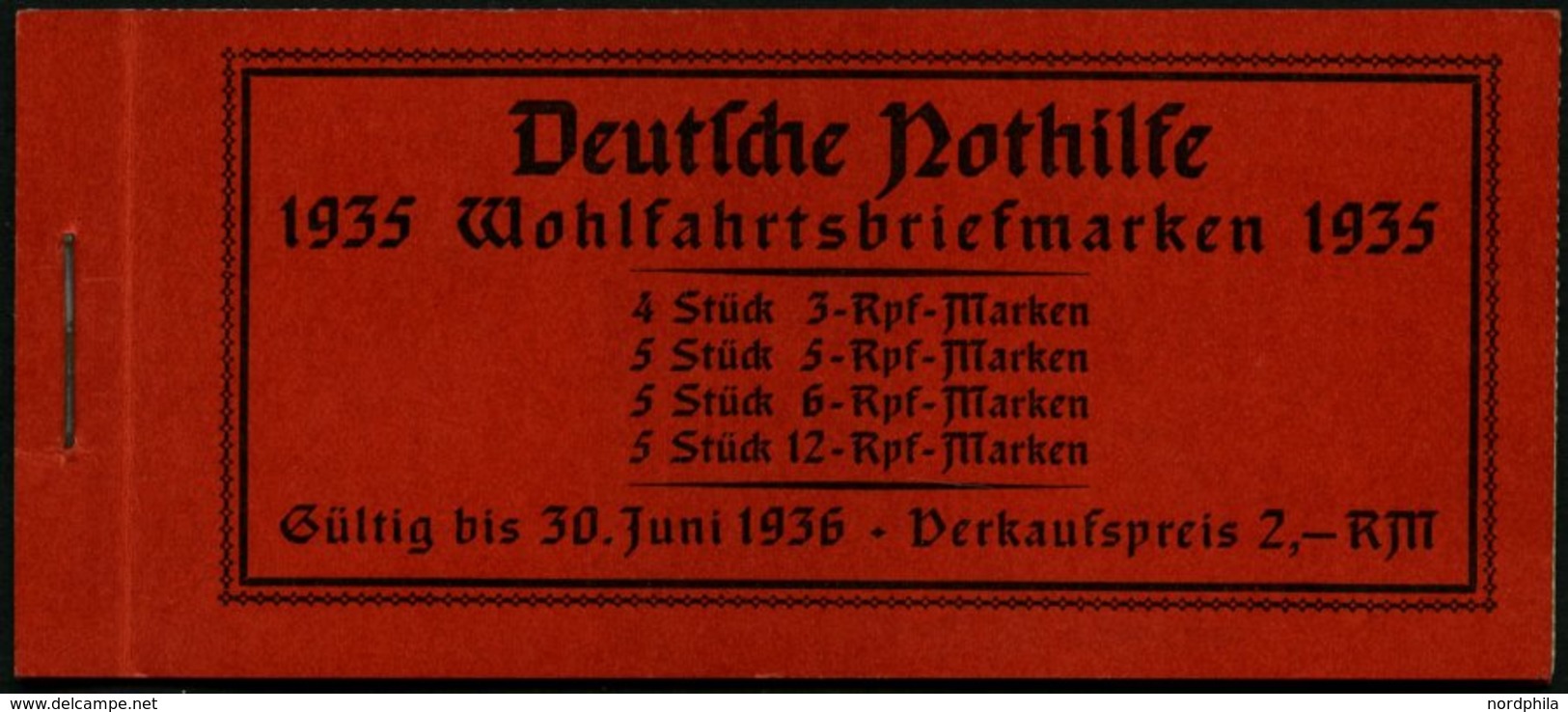 ZUSAMMENDRUCKE MH 41 **, 1935, Markenheftchen Trachten, Feinst (Zierfeld Kleiner Stockfleck), Mi. 180.- - Se-Tenant