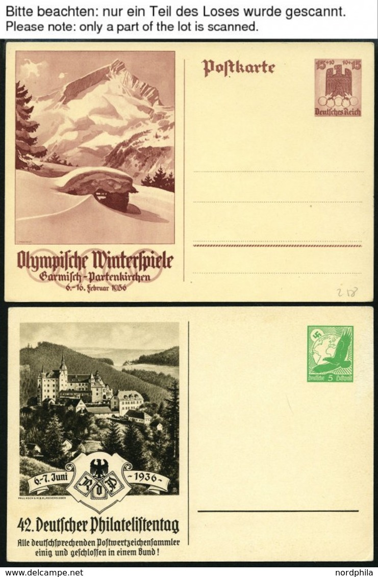 GANZSACHEN 1933-44, Partie Von 70 Verschiedenen Ungebrauchten Karten, Feinst/Pracht - Altri & Non Classificati