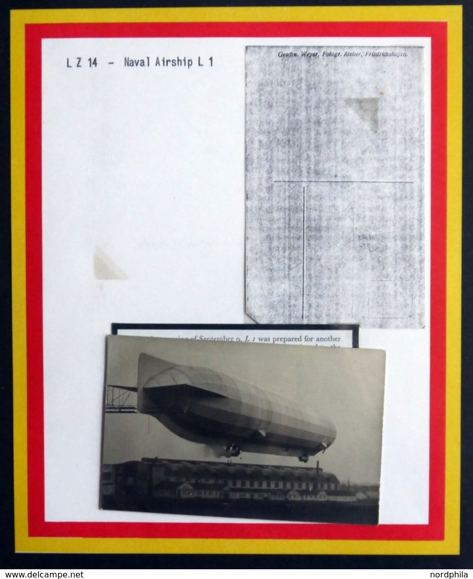 ZEPPELINPOST - MILITÄRLUFTSCHIFFAHRT 1912/3, L1 (LZ 14) Marineluftschiff: Seltene Bild- Und Datendokumentation Auf 7 Sei - Luchtpost & Zeppelin