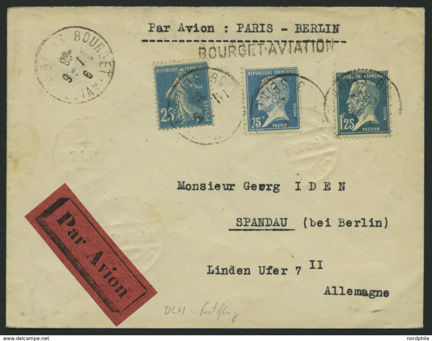 ERST-UND ERÖFFNUNGSFLÜGE 26.56.03 BRIEF, 1.6.1926, Paris-Berlin, Prachtbrief - Zeppelin