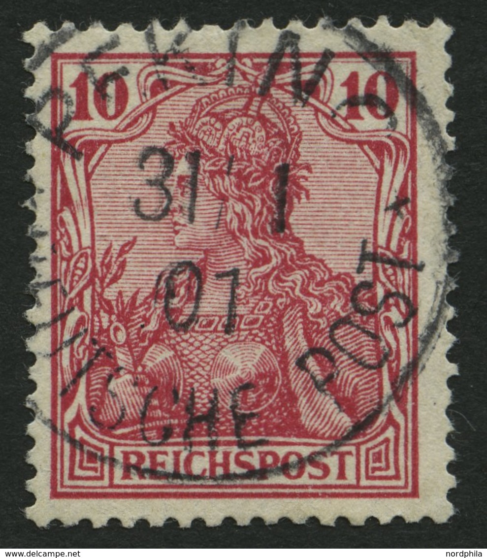 DP CHINA P Vc O, Petschili: 1900, 10 Pf. Reichspost, Stempel PEKING, Pracht, Gepr. Jäschke-L., Mi. 55.- - Chine (bureaux)