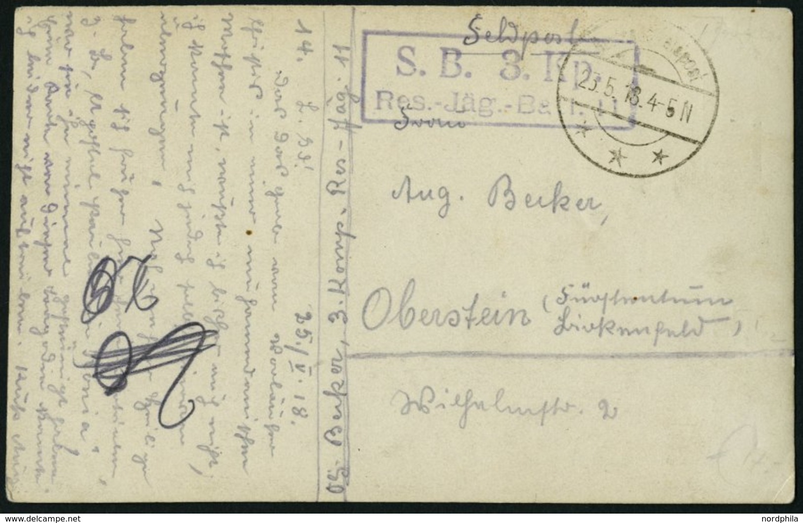 DP TÜRKEI 1918, Feldpoststation HEBRON Auf Feldpost-Ansichtskarte Der 3.Komp.Res.Jäg.Batt 11, Pracht - Turkse Rijk (kantoren)