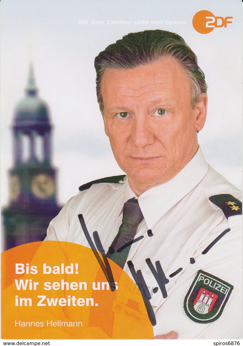 Authentic Signed Card / Autograph - German Actor HANNES HELLMANN - ZDF TV Series Notruf Hafenkante - Autographs