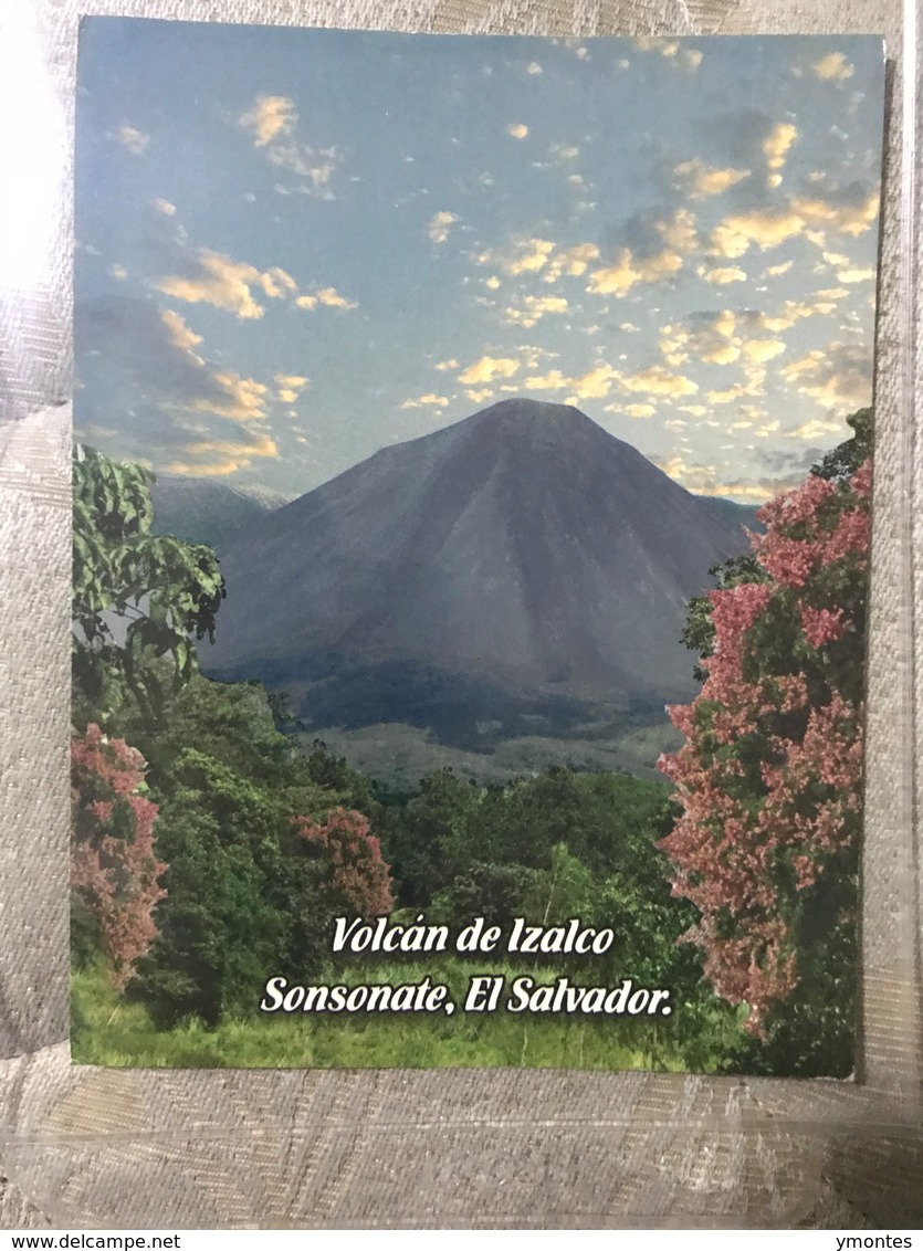 Circulated Postcard El Salvador 2012 Izalco Volcano  , ( Firefighter Stamps ) - El Salvador