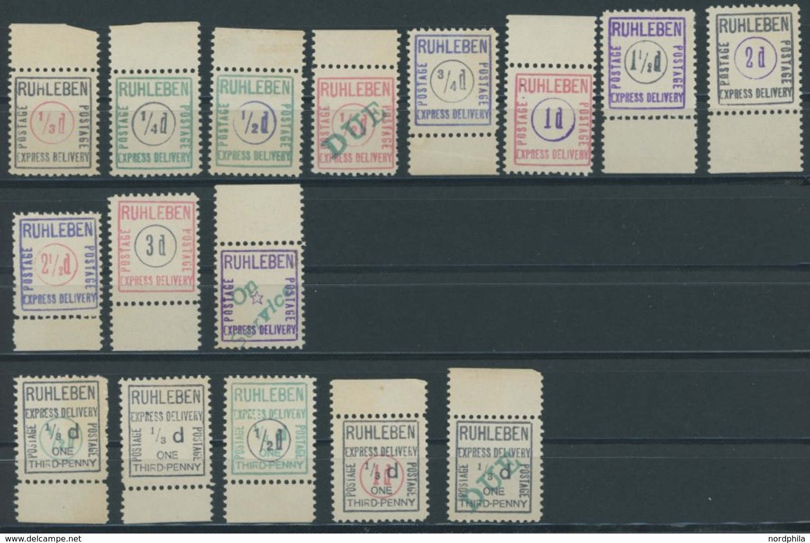 FELDPOST I.WK **, Lagerpost: 1915, 16 Verschiedene Postfrische Werte Ruhleben, Pracht - Used Stamps