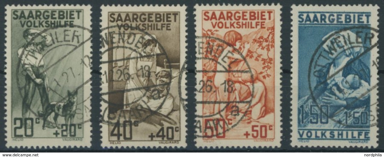 SAARGEBIET 104-07 O, 1926, Pflegedienste I, Prachtsatz, Kurzbefund Geigle, Mi. (130.-) - Altri & Non Classificati