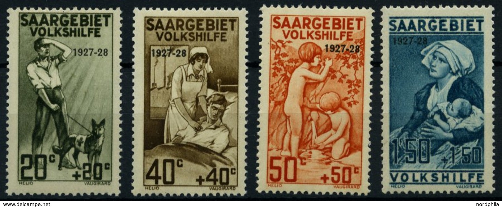 SAARGEBIET 122-25 **, 1927, Volkshilfe, Prachtsatz, Mi. 160.- - Altri & Non Classificati