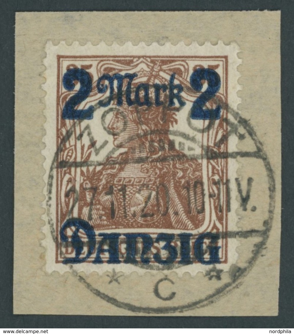 FREIE STADT DANZIG 43III BrfStk, 1920, 2 M. Auf 35 Pf., Ohne Netzunterdruck, Zeitgerechte Entwertung ZOPPOT C, Prachtbri - Andere & Zonder Classificatie