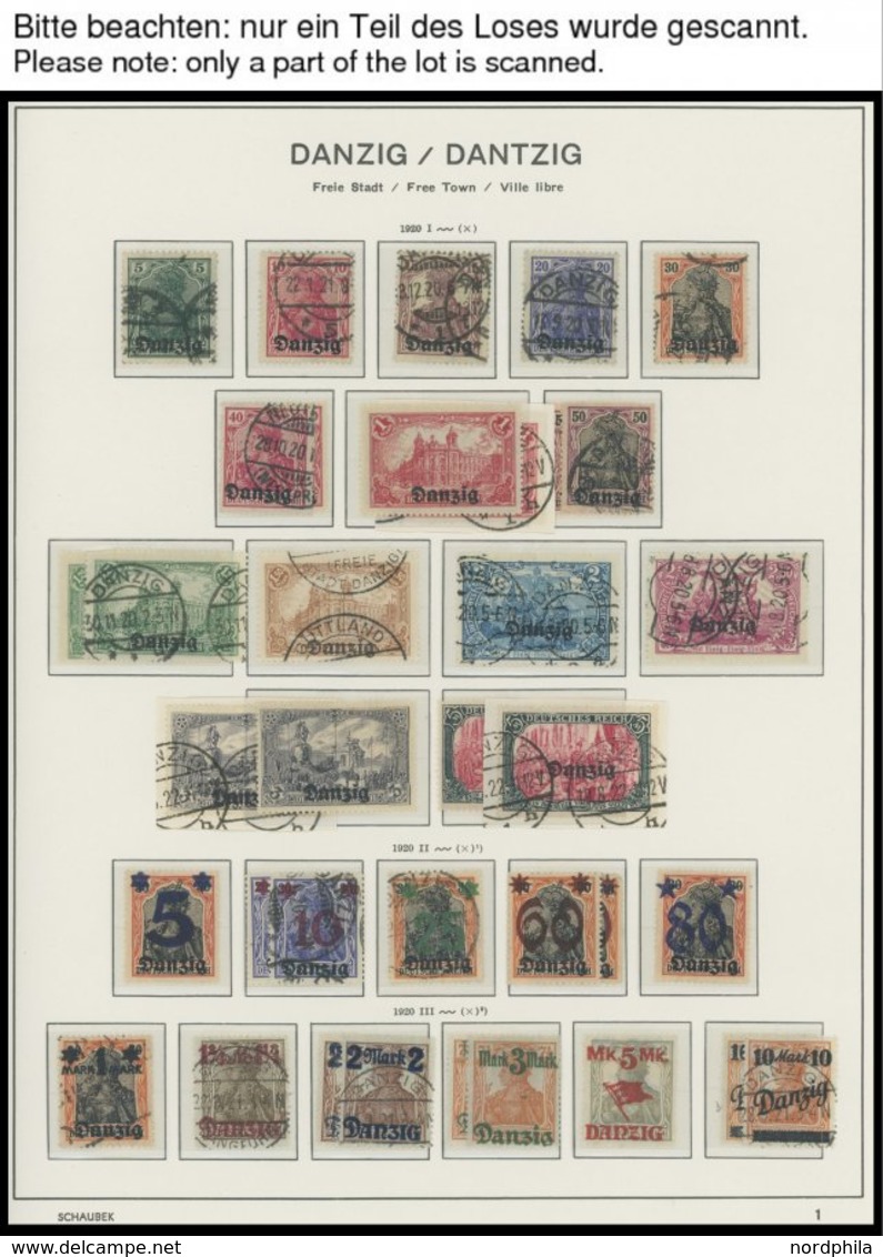 SAMMLUNGEN, LOTS *,o , Sammlung Danzig Von 1920-39 Mit Vielen Guten Mittleren Ausgaben Incl. Dienst- Und Portomarken Im  - Altri & Non Classificati