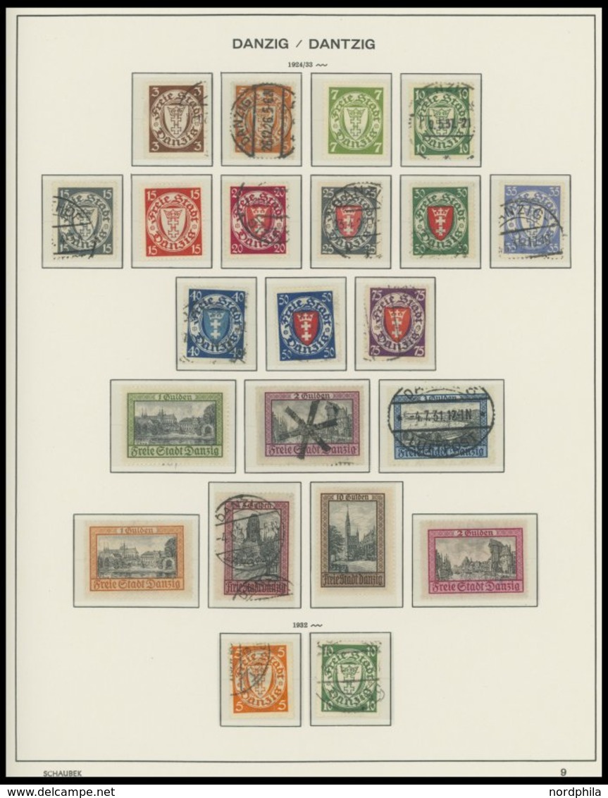 SAMMLUNGEN, LOTS *,o , Sammlung Danzig Von 1920-39 Mit Vielen Guten Mittleren Ausgaben Incl. Dienst- Und Portomarken Im  - Other & Unclassified