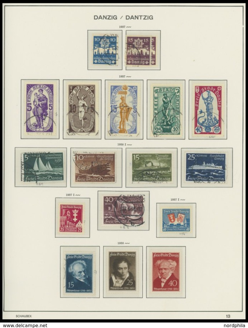 SAMMLUNGEN, LOTS *,o , Sammlung Danzig von 1920-39 mit vielen guten mittleren Ausgaben incl. Dienst- und Portomarken im 