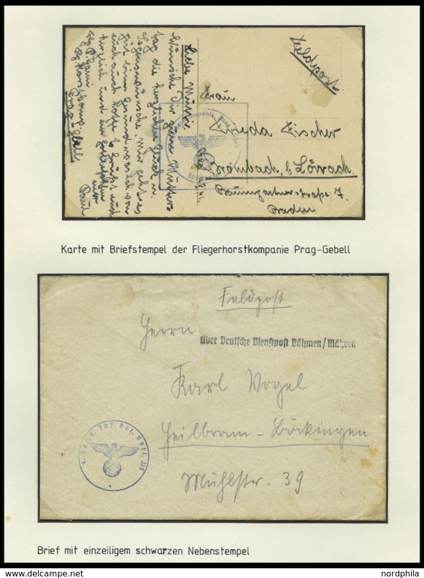 BÖHMEN UND MÄHREN Brief,** , 1939-45, interessante Sammlung Böhmen und Mähren in 2 Bänden, der Hauptwert liegt in den 60