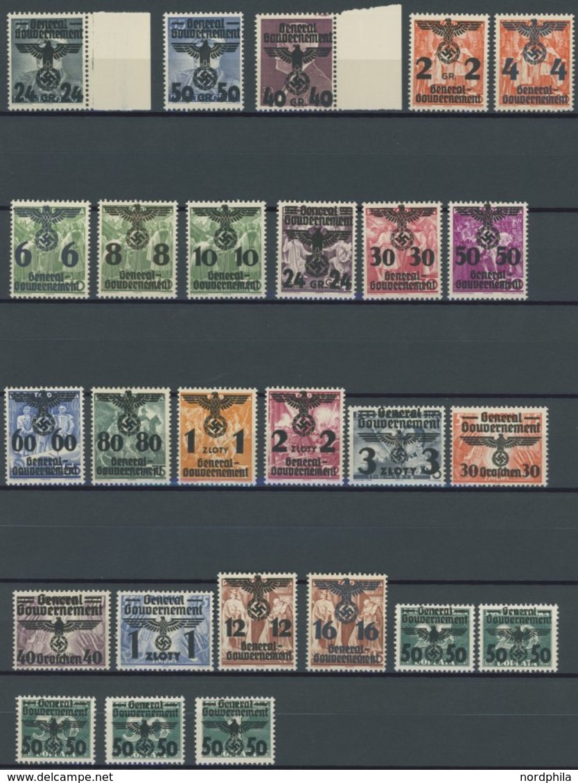 GENERALGOUVERNEMENT 14-39 **, 1940, Freimarken, Postfrischer Prachtsatz, Mi. 170.- - Bezetting 1938-45