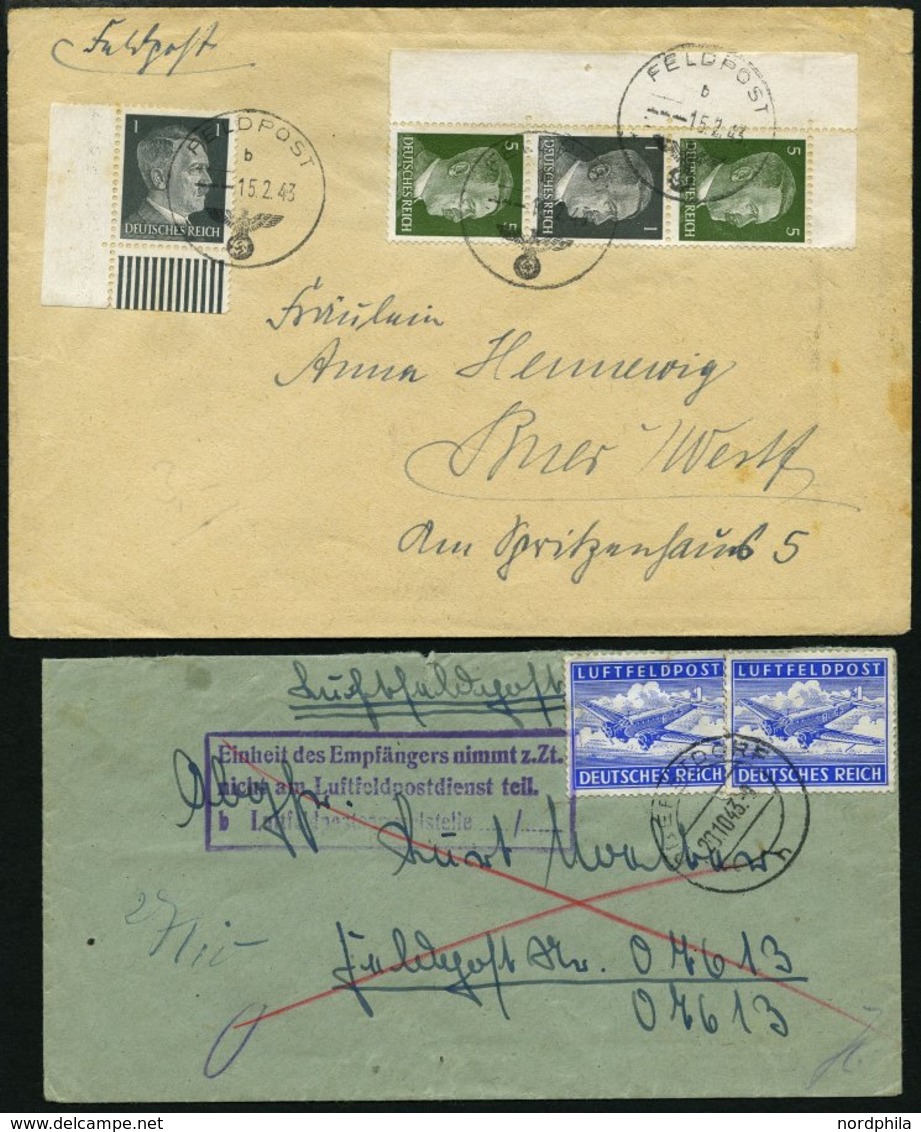 FELDPOST II. WK BELEGE 1939-44, 11 Verschiedene, Teils Interessante Feldpost-Belege, Besichtigen! - Bezetting 1938-45