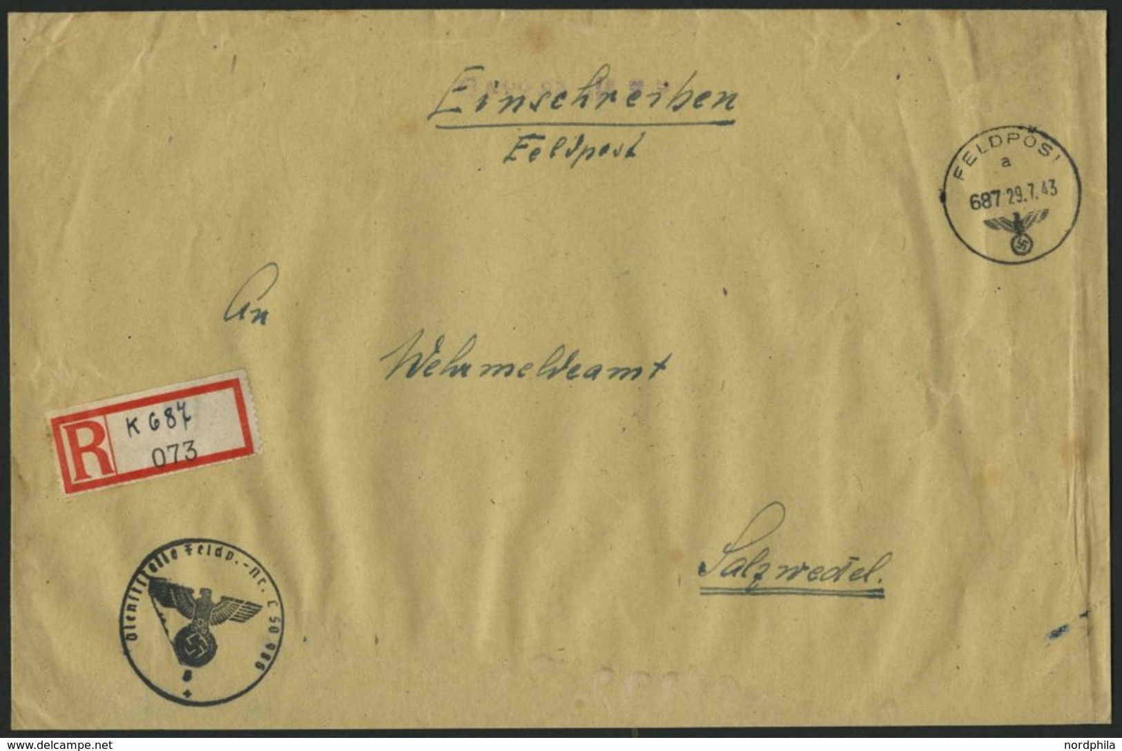 FELDPOST II. WK BELEGE 13 Verschiedene Feldpost-Einschreibbriefe, Pracht - Bezetting 1938-45