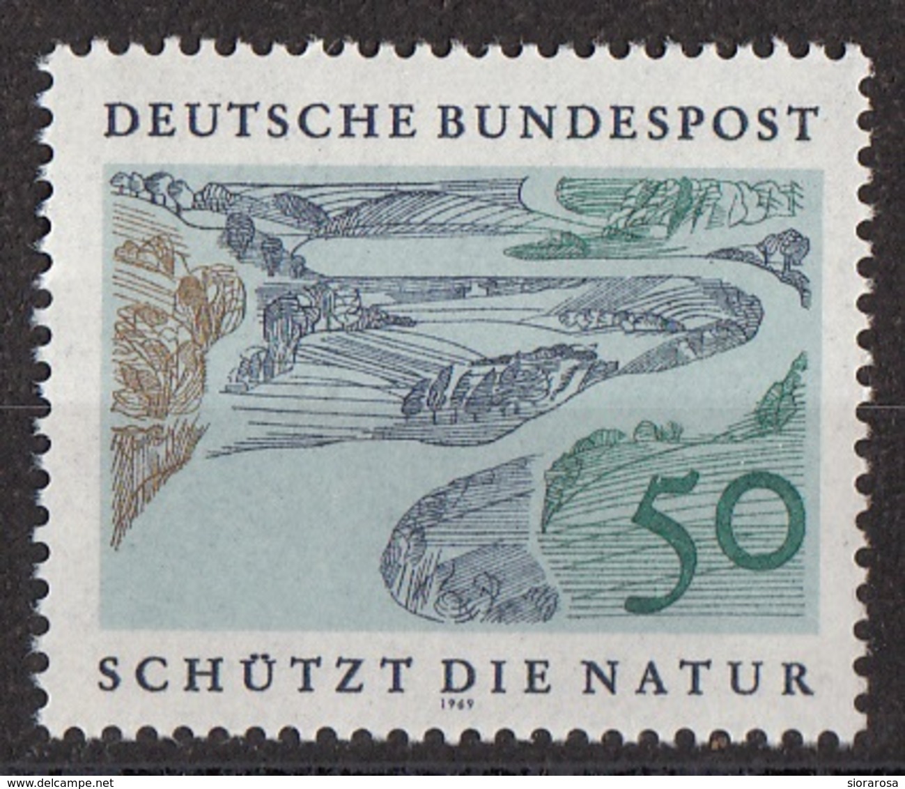 Germania 1969 Sc. 1003 Protezione Della Natura : Fiumi MNH Germany - Protezione Dell'Ambiente & Clima