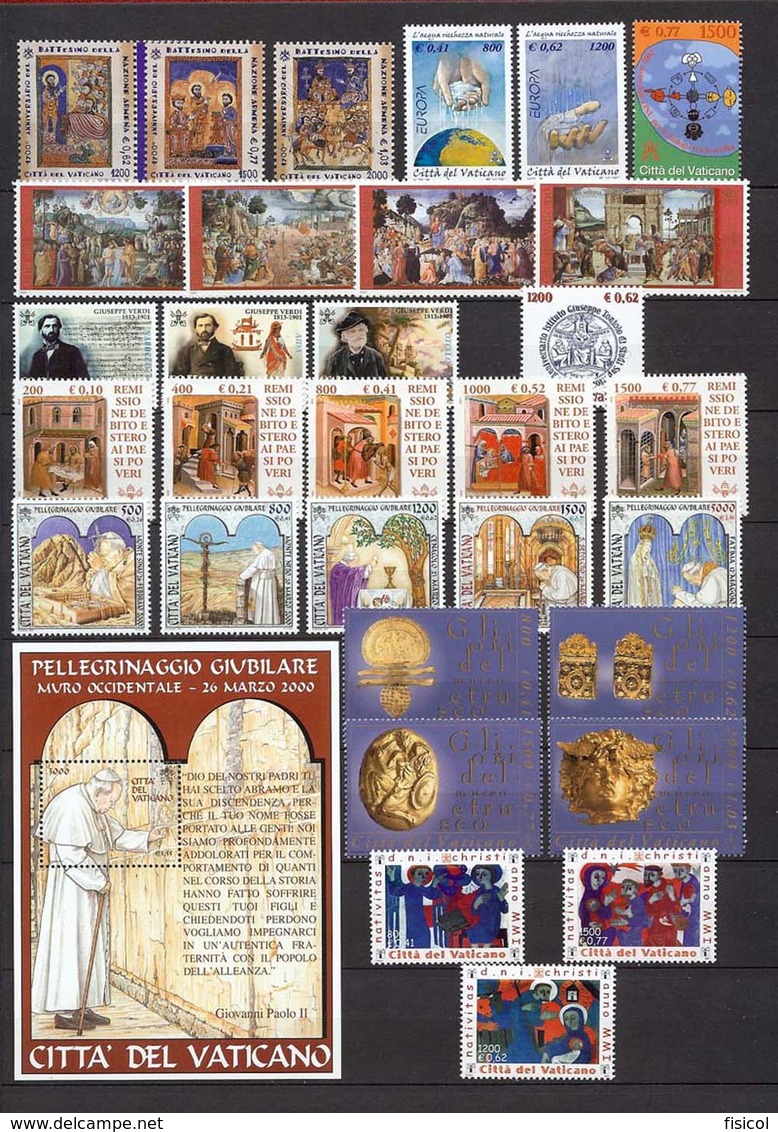 2001 VATICANO -  Annata Completa  MNH-VF ** - Annate Complete