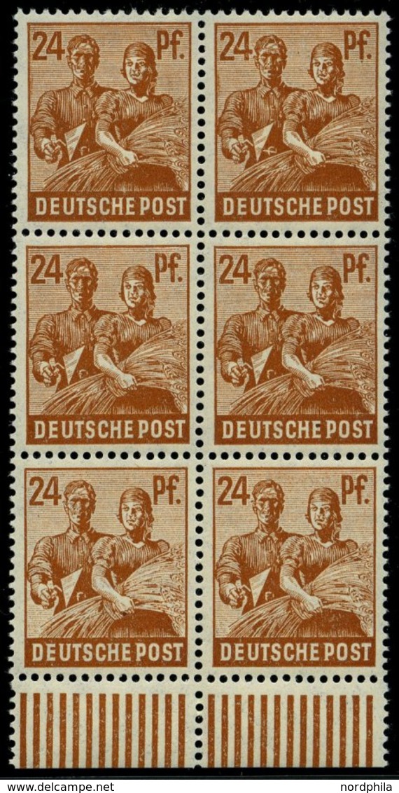 ALLIIERTE BES. 951I **, 1947, 24 Pf. Braunorange Mit Abart Weißer Balken Durch Die Gürtelschnalle Bis Zur Kelle, Im Unte - Andere & Zonder Classificatie