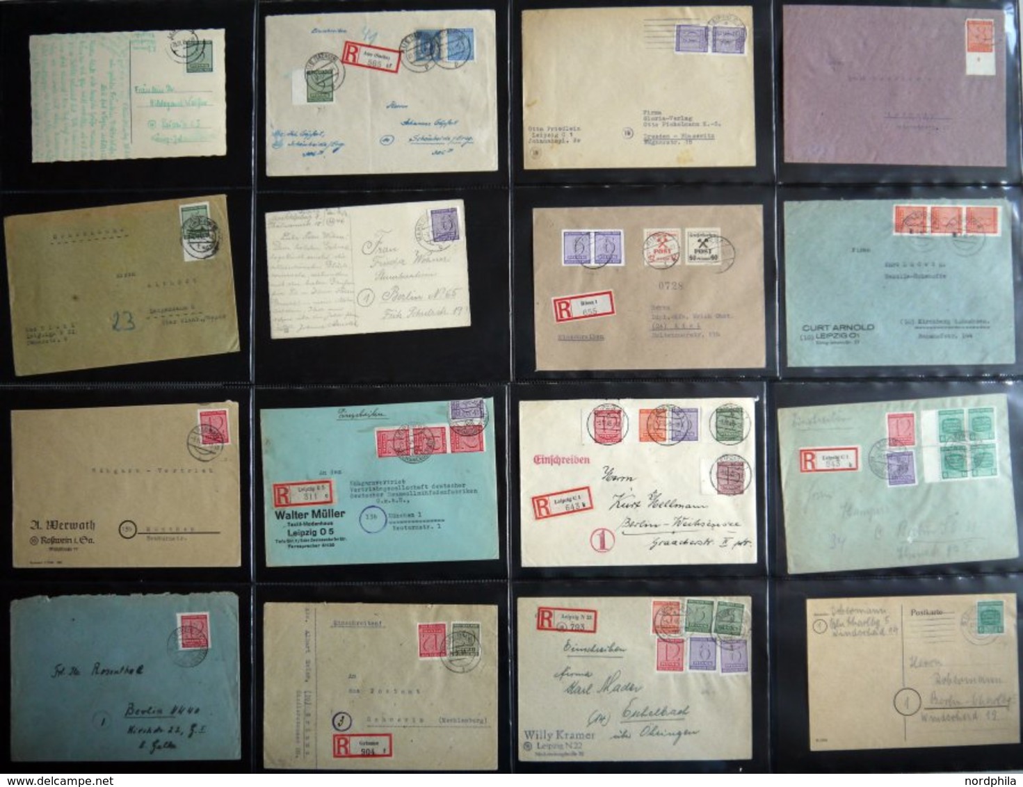 WEST-SACHSEN Interessante Briefsammlung Von 135 Verschiedenen Belegen, Dabei Gute Mittlere Frankaturen, Bessere Abstempe - Other & Unclassified