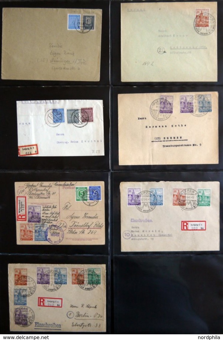 WEST-SACHSEN interessante Briefsammlung von 135 verschiedenen Belegen, dabei gute mittlere Frankaturen, bessere Abstempe