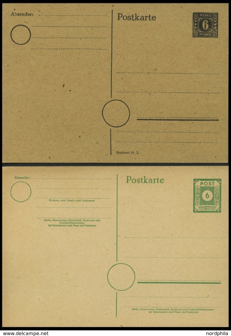 SAMMLUNGEN, LOTS Aus P 1-35 BRIEF, 1945-53, 18 Verschiedene Ungebrauchte Ganzsachenkarten, Fast Nur Prachterhaltung, Mi. - Otros & Sin Clasificación