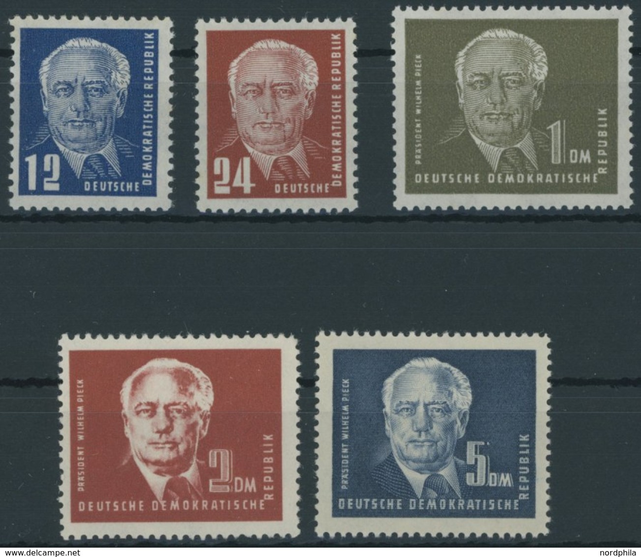 DDR 251-55 **, 1950, Pieck, Wz. 1, Postfrischer Prachtsatz, Mi. 130.- - Used Stamps