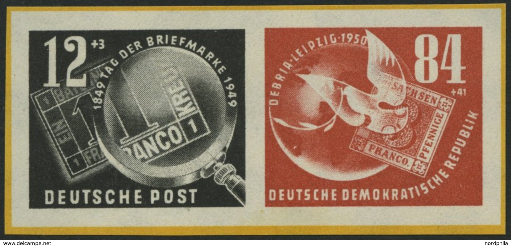 DDR 271/2 **, 1950, Herzstück Debria, Pracht, Mi. 100.- - Gebruikt