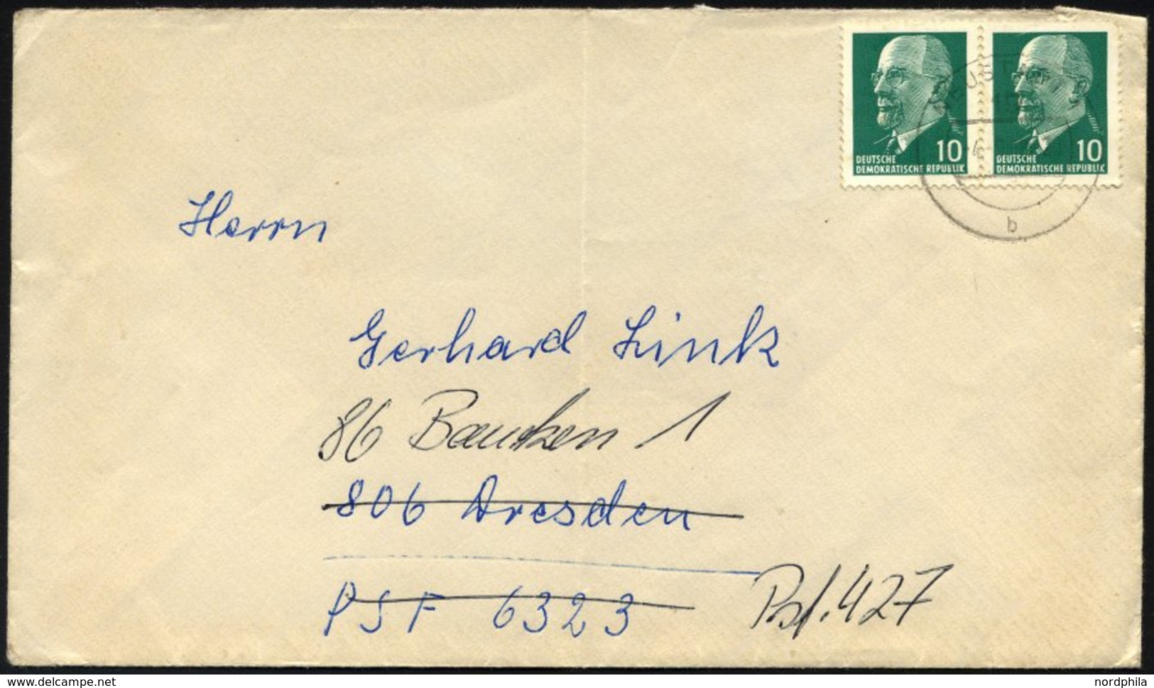 DDR 846 Paar BRIEF, Bevorstehender Einmarsch Der Truppen Des Warschauer Vertrages In Die CSSR: 1968, 10 Pf. Opalgrün Im  - Used Stamps