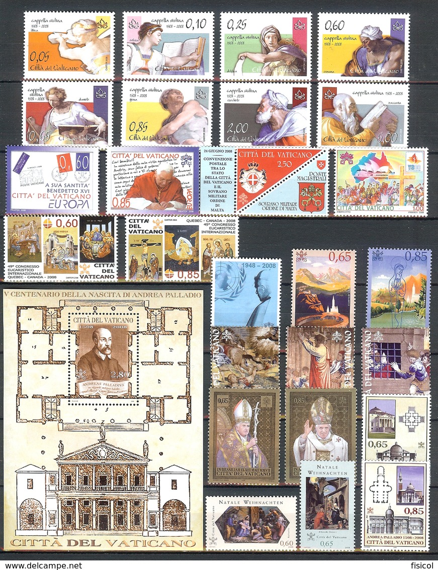 2008 VATICANO -  Annata Completa  MNH-VF ** - Annate Complete