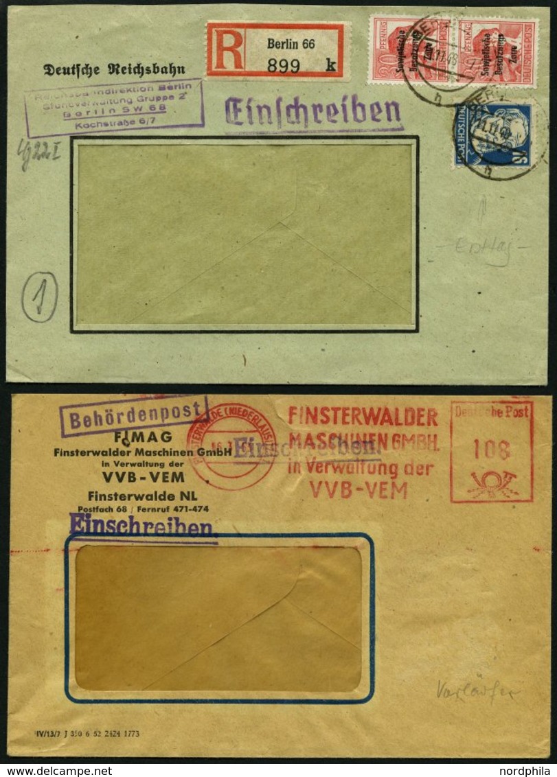 DIENSTMARKEN A Vorläufer: 1948 - ca. 1956, interessante Partie von über 100 Belegen Behördenpost, Fundgrube, besichtigen